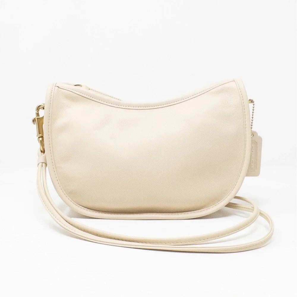 Vintage Coach Bone Leather Swinger Bag 4080‎ Crossbody Shoulder Bag 90s Archival
